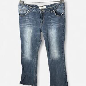 Maurices Morgan Bootcut Jeans Women's 15/16 Long Blue Medium Wash Stretch